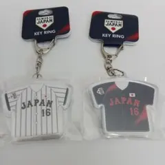 【新品未開封】侍ジャパン ユニフォーム型キーホルダー 16番大谷翔平 2個セット