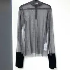 ZARA シースルー シャツ シアーシャツ チェック グレー 未使用 Mサイズ