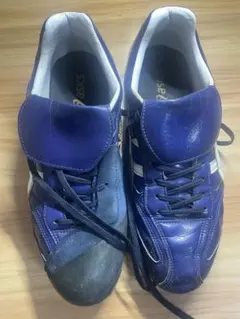 asics ネイビー スパイク 投手用P革付き