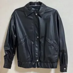 ZARA レザージャケット　フェイクレザー　Mサイズ