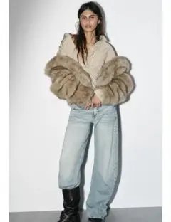 ショートフェイクファーコート