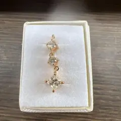 K18 PG 3連ダイヤモンド　ペンダントトップのサムネイル