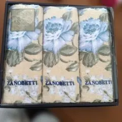 ZANOBETTI 花柄フェイスタオル 3枚セット箱から出しての発送です。のサムネイル