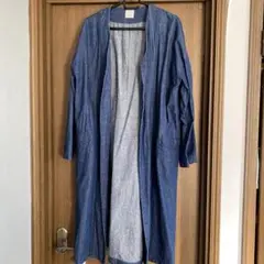 Kurihara Harumi ダークブルー ロングジャケットコート