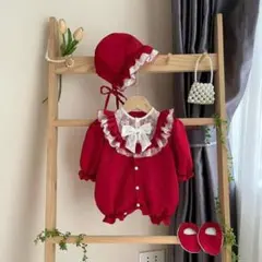 新品　ベビードレス　お食い初め　お宮参り　ロンパース　ワンピース　退院着　新生児