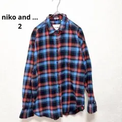 【niko and ... 】 BIG SHIRT ネルシャツ チェック 2