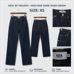AZUL BY MOUSSY ハイライズストレートデニム XS