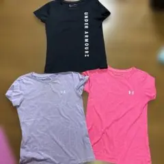 Under Armour アンダーアーマー レディース　Tシャツ 黒 紫 ピンク
