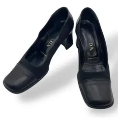 Prada suede and leather square pumps