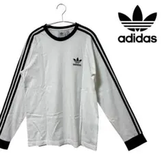 【美品】アディダスオリジナルス ロンt 長袖　リンガーシャツ　M 刺繍ロゴ