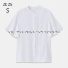 PLST ジョーゼットフロントピンタックブラウス　ホワイト　Sのサムネイル