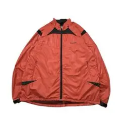 Reebok ナイロンジャケット プリント 朱色　リーボック　2XL