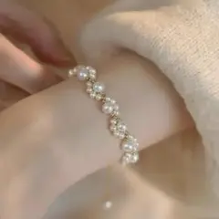 新品　未使用　ブレスレット　パール　真珠　イミテーション　アクセサリー