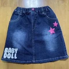 BABY DOLL デニムスカート 星型刺繍