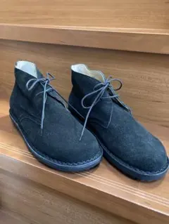 【美品】黒 スエード レースアップブーツ 37 23.5cm〜24cm天然皮革