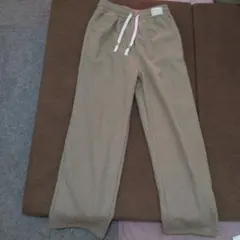 ベージュ フリースカジュアルパンツ