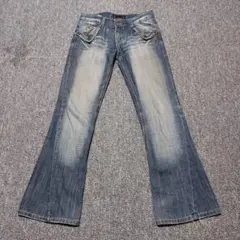 Y2K　フレアデニム　ダメージデニム　ベルボトム　グランジ
