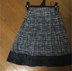 新品 チェック　フレアスカート