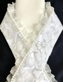 A-101 重ね衿　重ね衿　卒業式　成人式　振袖　パール　フリル　前撮り