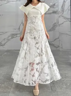 dazzlin オパールフラワーコルセットワンピース