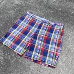 90s Polo Golf ラルフローレン マドラスチェック ショーツ　40のサムネイル