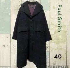 PSポールスミス チェック プークレコート サイズ40美品 大きいサイズ