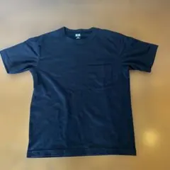 UNIQLO 黒 Tシャツ 160サイズ ポケット付き