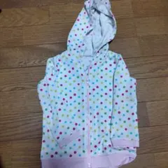 水玉模様 フード付き ベビー水着 90