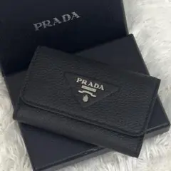 極美品⭐️新型 RFID内蔵 PRADA プラダ ヴィッテロ キーケース 現行