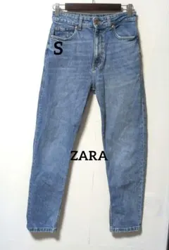 ZARA　ライトブルー ストレートデニム 　ハイウエスト　S