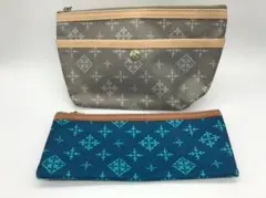 ラシット russet ポーチ 2個セット ■ グレー系 青ブルー系 レディースのサムネイル