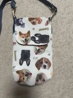 犬柄 スマホショルダーバッグ