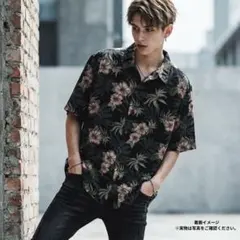 SUMMA シルクコットン ブラックアロハ 黒 L 半袖シャツ ヴィンテージのサムネイル