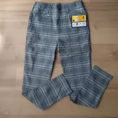 ストレッチ チェック柄パンツ M