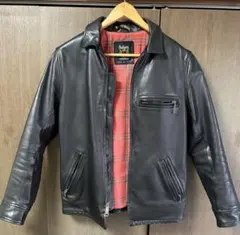 90's■schott【44】希少サイズ ダブル ライダースジャケット ブラック USA製✨schott レザージャケット ダブルライダース 44 本革