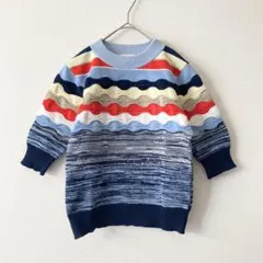 【美品】FUR FUR ニットトップス マルチカラー ボーダーのサムネイル