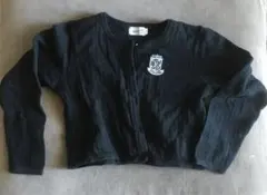 匿名配送 Mikibouse ボタン付きカーディガン 130 黒