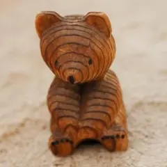 1965年 北海道洞爺湖 アイヌ 一刀彫り 熊ボッコ 木彫り熊楽団×6体セット 北海道の木製玩具『熊ボッコ』 | 象々の郷土玩具