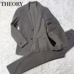 Theory パンツスーツ ライトグレー 上下セットアップ 就活 ウール 春夏