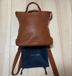コールハーン＊定価¥44,000！レザーコンバーチブルバックパック スモール