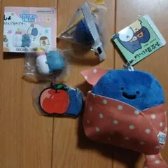 お文具といっしょ 名もなき者 4点セット ストラップ フィギュア マスコット