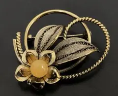 花モチーフ　ヴィンテージブローチ