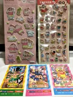 クレヨンしんちゃん ぷっくりシール ふわふわ加工シール 映画デコステッカー