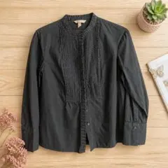 H&M 長袖シャツ ブラック スタンドカラーのサムネイル