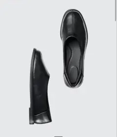 ユニクロ スクエアフラットシューズ ブラック