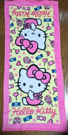 新品　しまむら　ハッピーバッグ　ハローキティ フェイスタオル キティちゃん