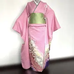 成人式　正絹　振袖　身丈168 身長163〜173㌢の方用　単品のサムネイル