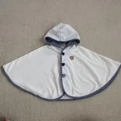 ミキハウス ホットビスケッツ フード付きポンチョ