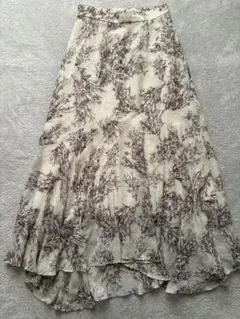 SNIDEL★花柄スカート　0サイズ