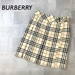 BURBERRY LONDON ノバチェック柄 プリーツ 巻きスカート
